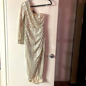Lulus One Shoulder Sequins Dress S